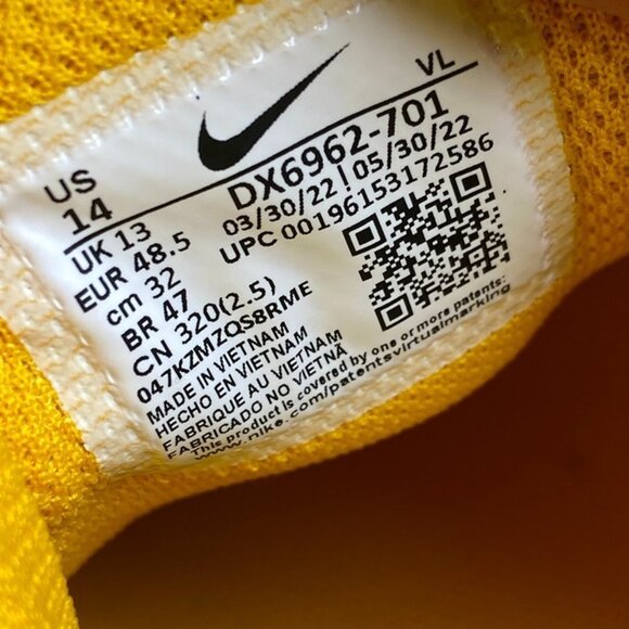Nike Alpha Huarache Elite 4 MCS Baseball Size 14 Men Amarillo Black DX6962-701 main image 5
